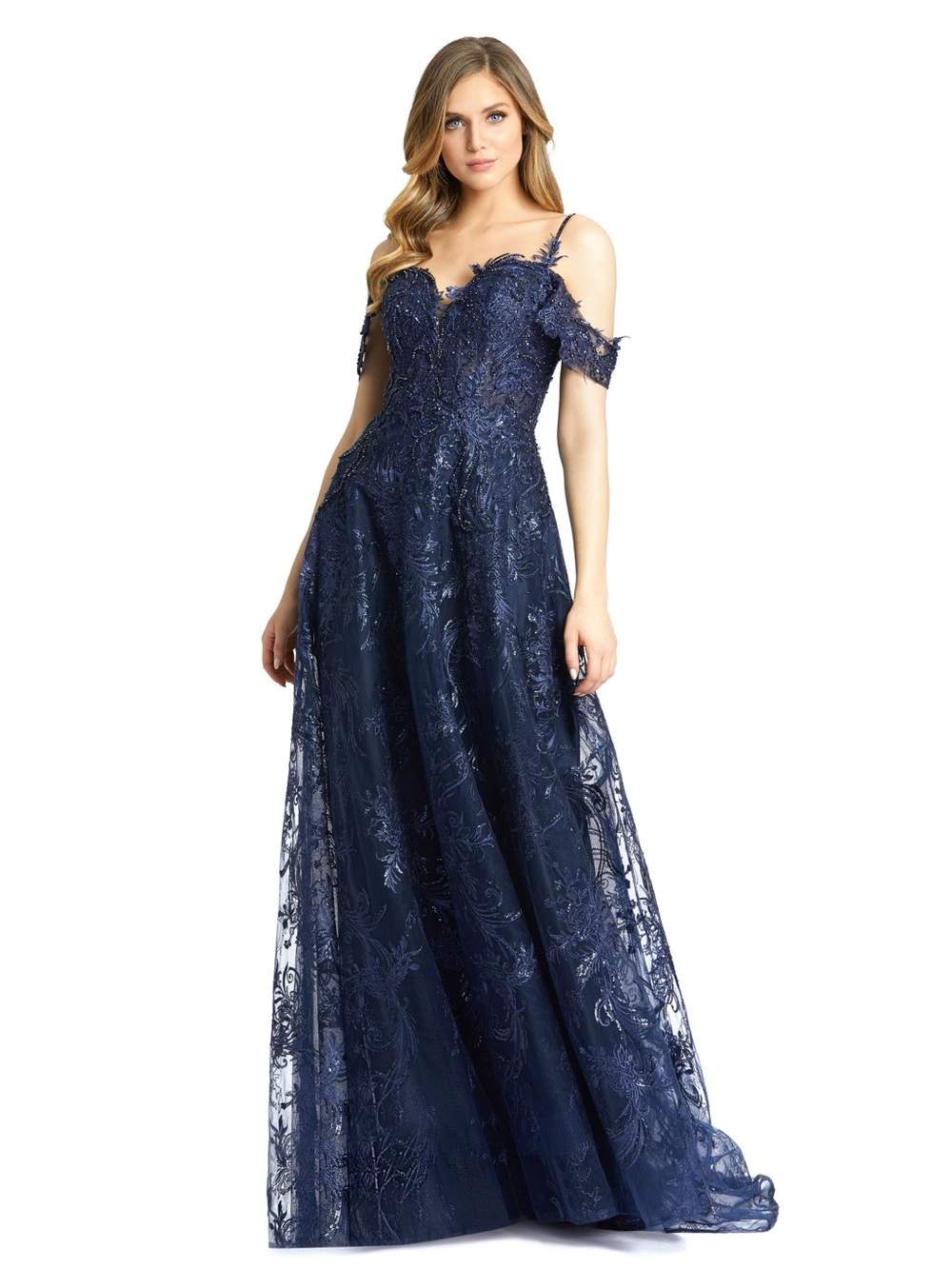 Mac Duggal Navy Blue Dress $598
